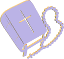 Bible with rosary