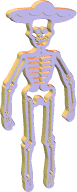 skeleton with hat