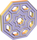 Islamic round tiled design