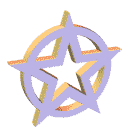animated pentagram outside circle