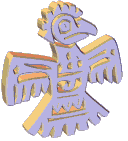 another animated gold Mayan bird