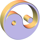 anamated large gold yin-yang