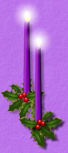 left Advent candles