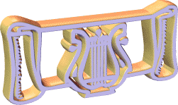 animated lyre with scroll