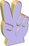 hand peace sign clipart
