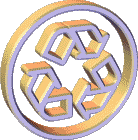 recycle symbol in circle animation
